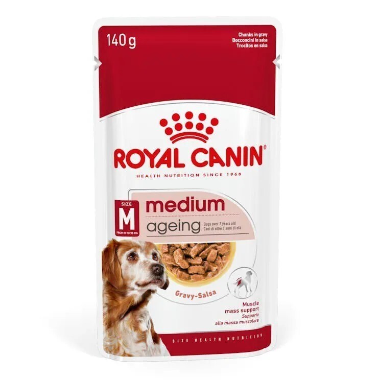 法國皇家 SHN 中型熟齡及老犬營養主食濕糧(肉汁)140G (原箱10包)