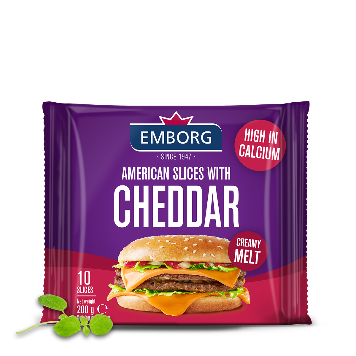 [Chilled] Emborg American Cheese Slices With Cheddar 200g