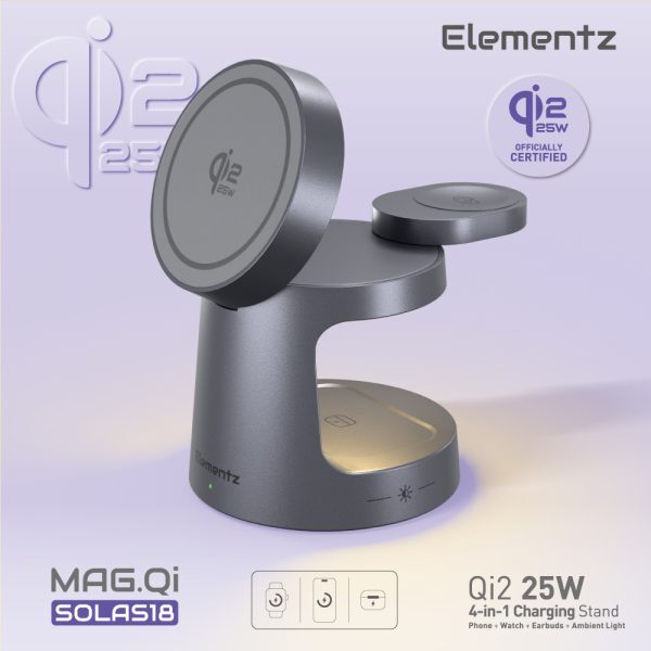 Elementz Mag Qi Sola18 25w 無線充電座 (FC-S18)