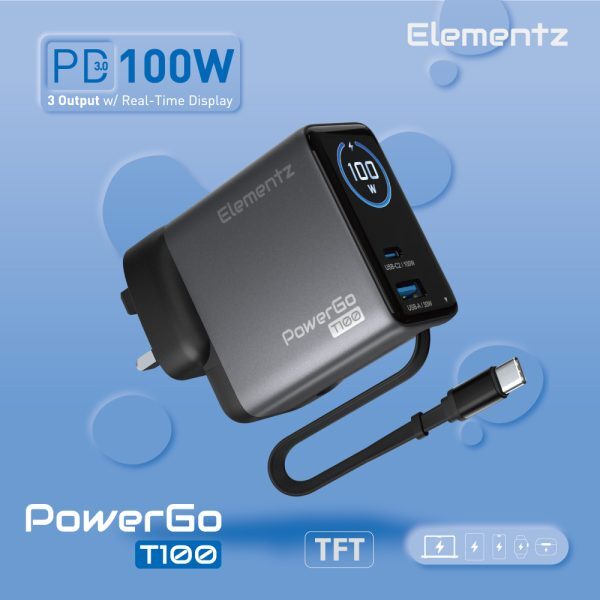 Elementz PowerGo T100 100W 充電器 (PD-T100)