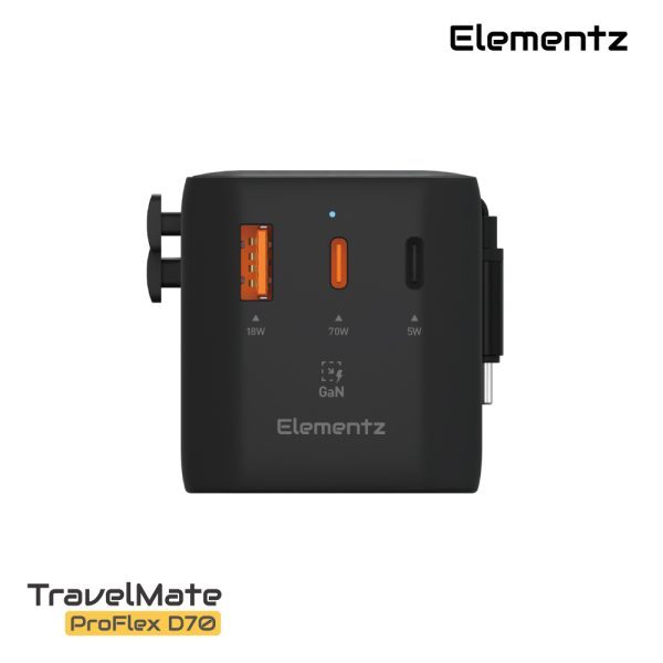 Elementz TravelMate ProFlex 70W Travel Adapter (PT-D70)