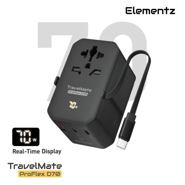 Elementz TravelMate ProFlex 70W Travel Adapter (PT-D70)