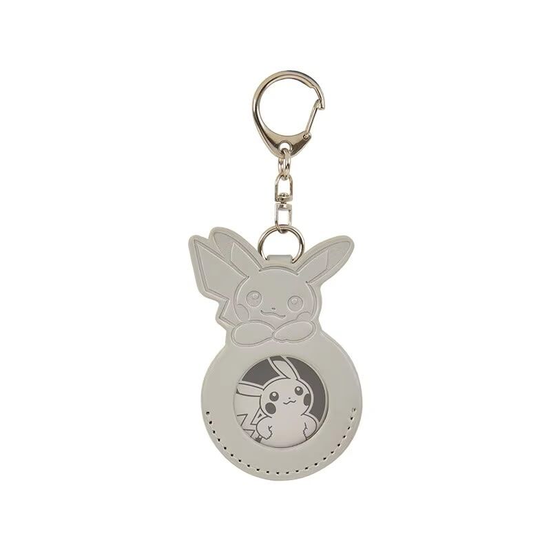 Pokemon Coin Protective Case Charm Keychain (Silver Pikachu)
