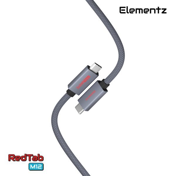 Elementz USB-C To C 80Gbps/240W/8K@60Hz Cable 120cm (N5-M12)