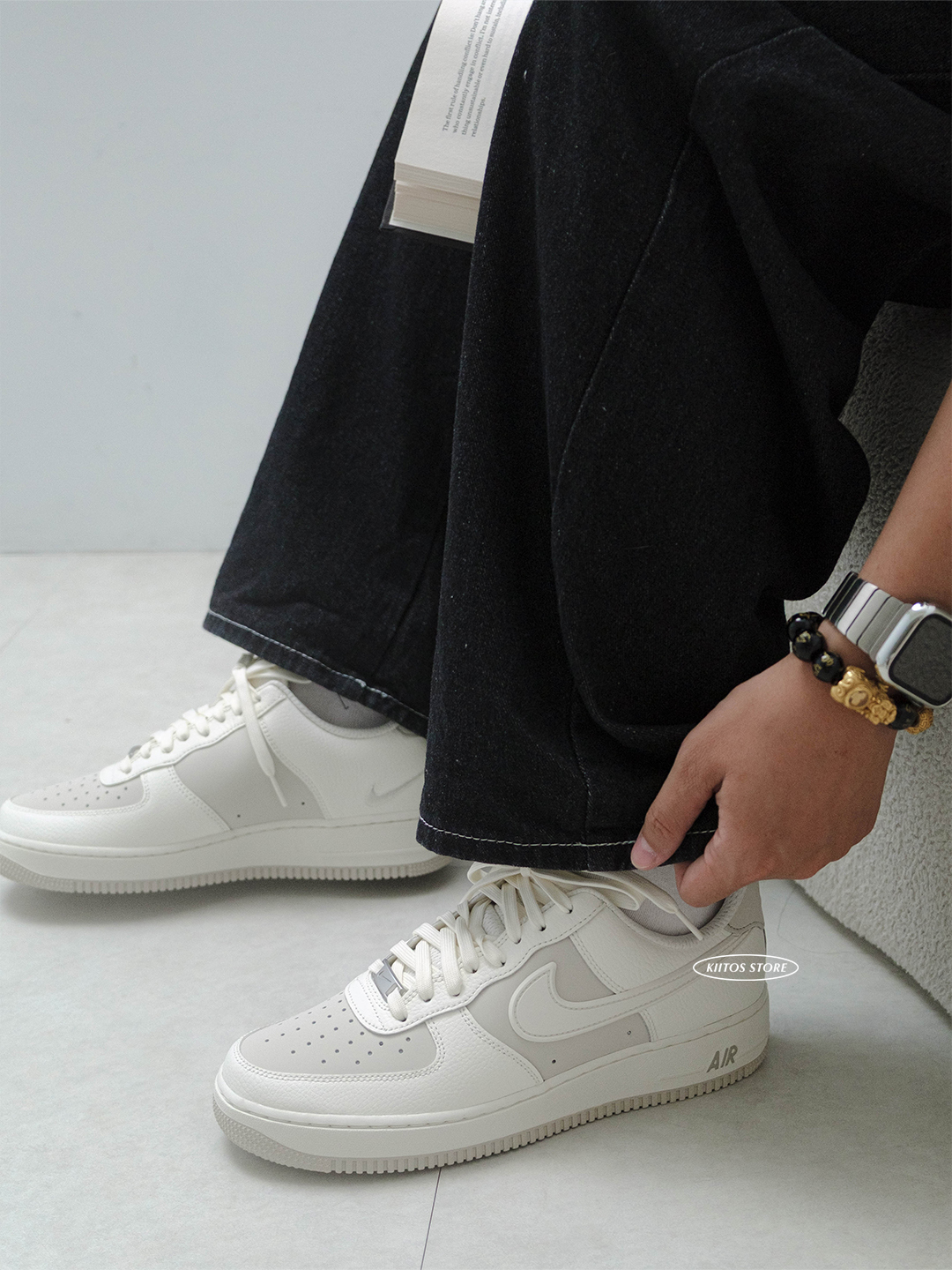 【預購】 Nike Air Force 1 骨白 灰白 拼接 男鞋 IR1475-133