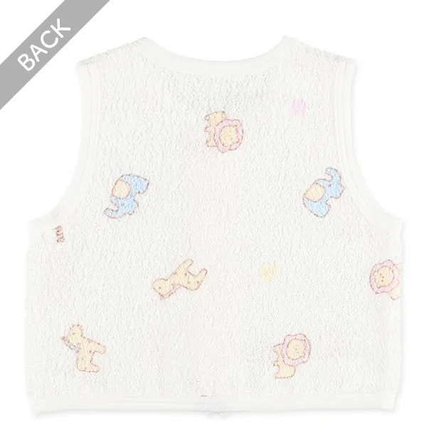 【Nishimatsuya】Newborn Towel Fabric Vest (Animal Print)