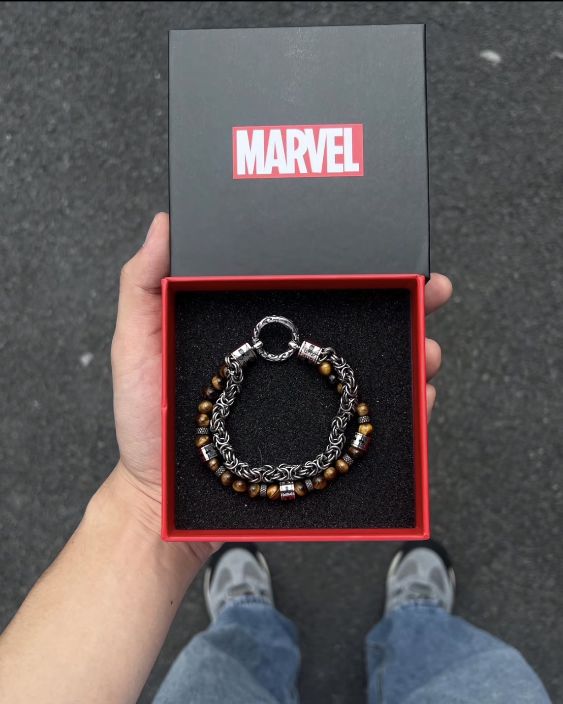 <送男友>Disney x Marvel 漫威 蜘蛛人 雙層 扭結 做舊 鋼鍊 單色