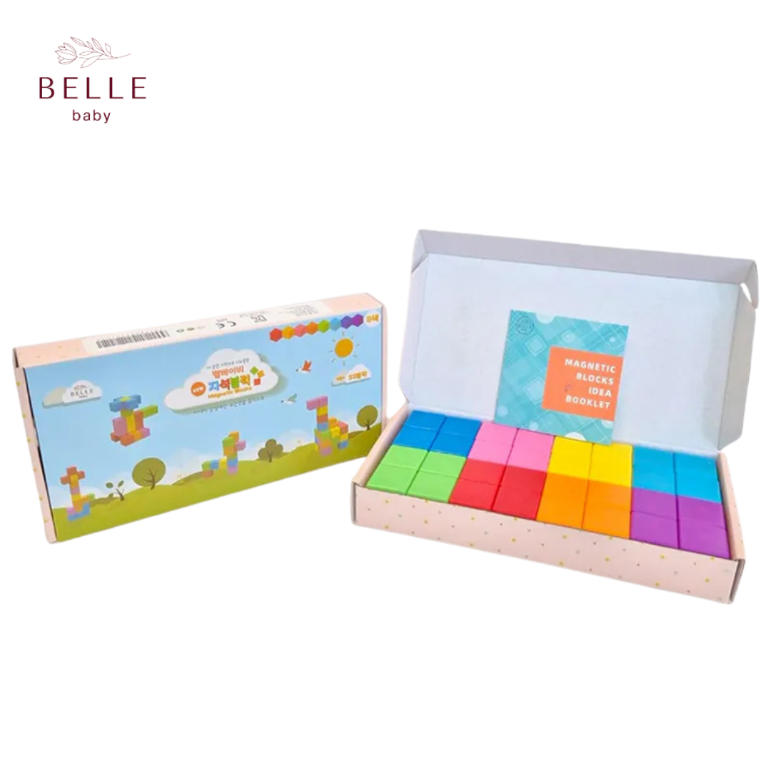 Bellebaby 磁吸積木 方塊/三角/圓弧/車輪 (多款可選)