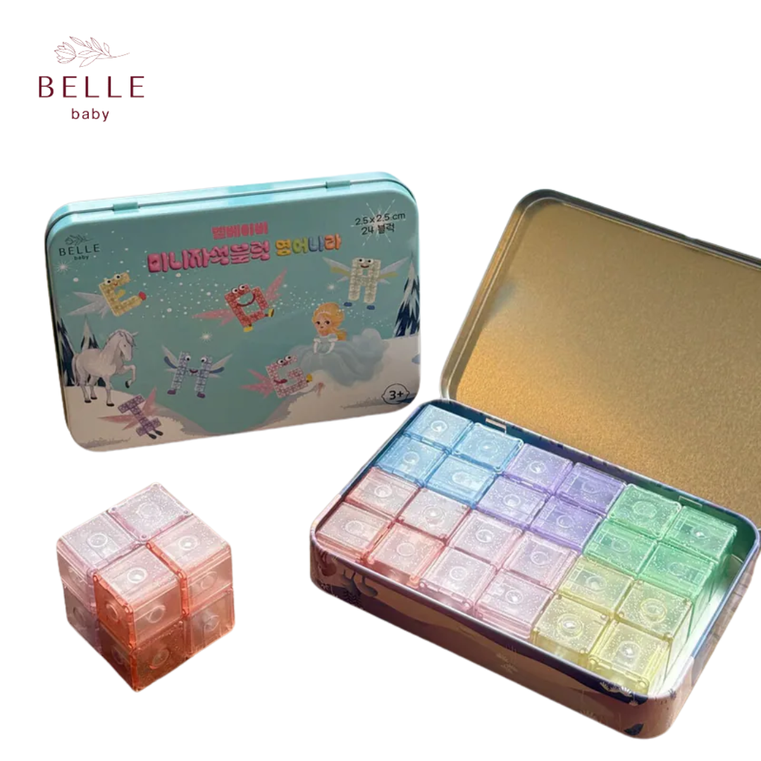 Bellebaby 攜帶型-透明小磁吸積木 (24顆入)