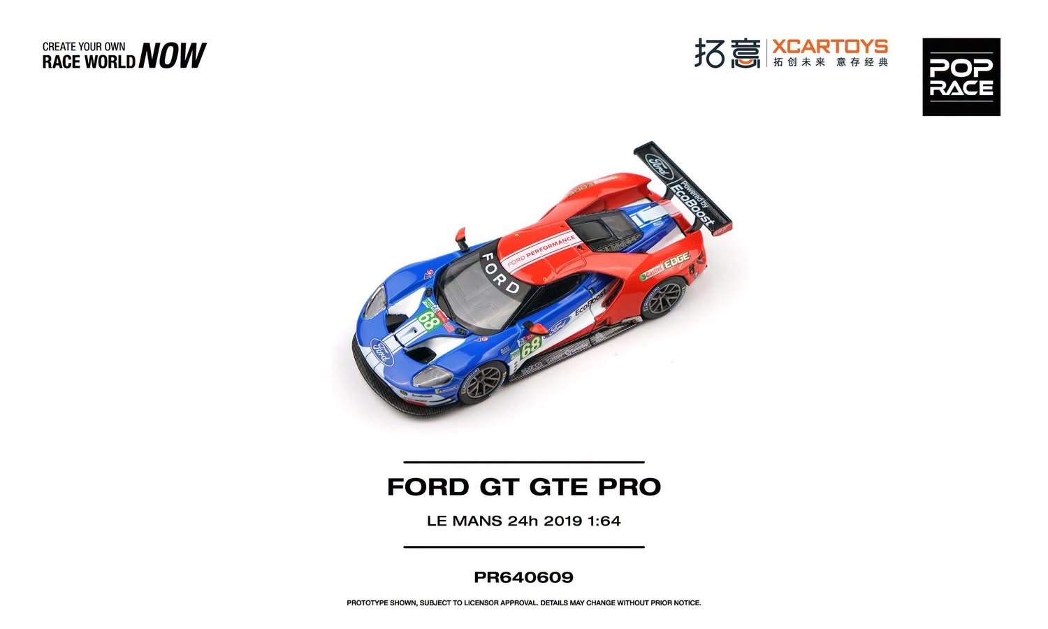 預訂PreOrder - Poprace FORD GT GTE PRO - LE MANS 24H 2019 PR640609