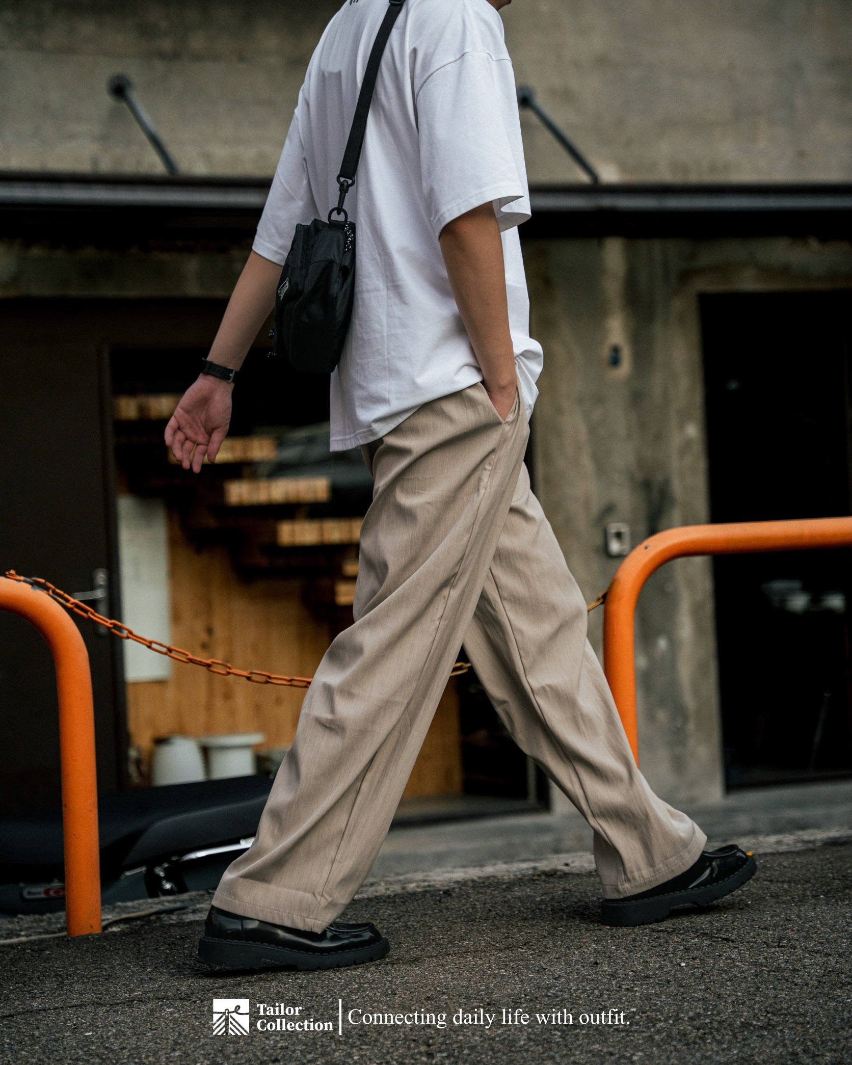 #現貨 Tailor collection 老錢風 可調節腰帶 垂墜 西裝褲 直筒褲 OK2543 三色