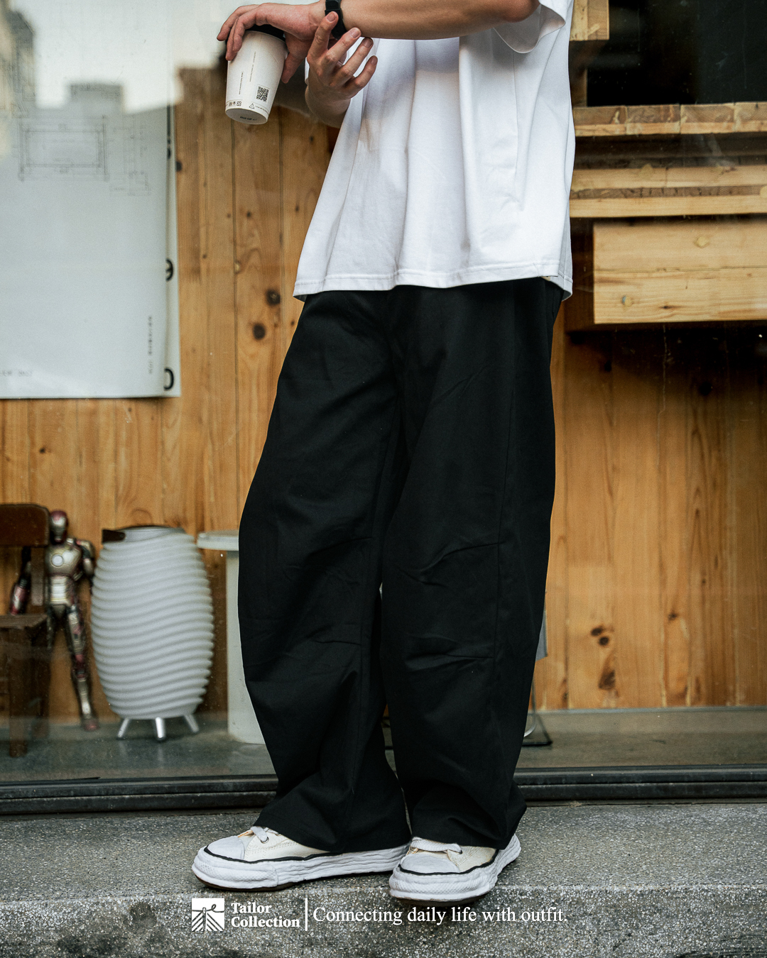 #現貨 Tailor collection 純棉 復古百搭 寬鬆休閒 彎刀工裝褲 MK2473 兩色