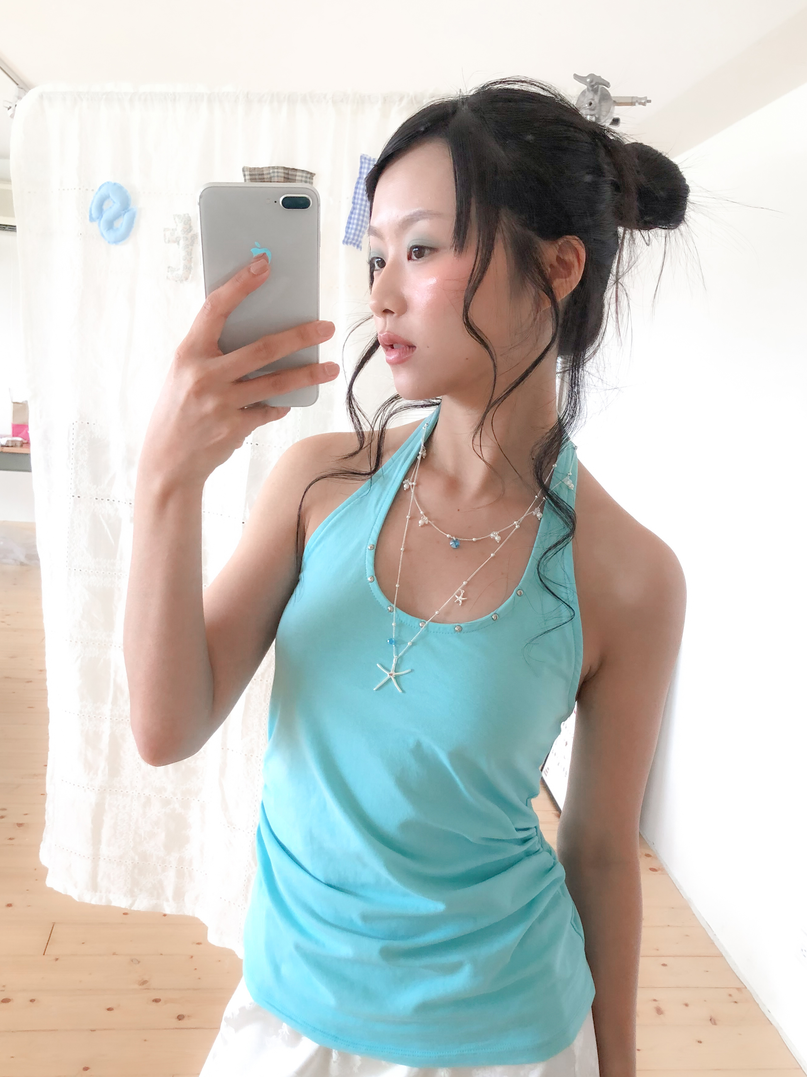 stud halter tank top #背心