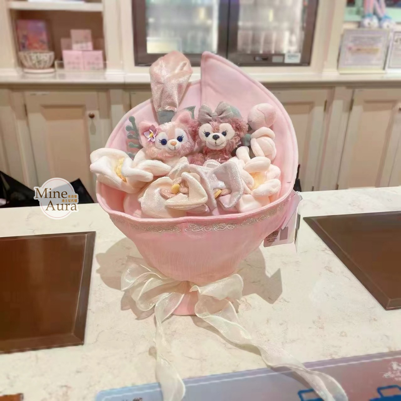 雪莉玫 ShellieMay 玲娜貝兒 LinaBell 絨毛花束造型 擺飾品 -上海迪士尼樂園