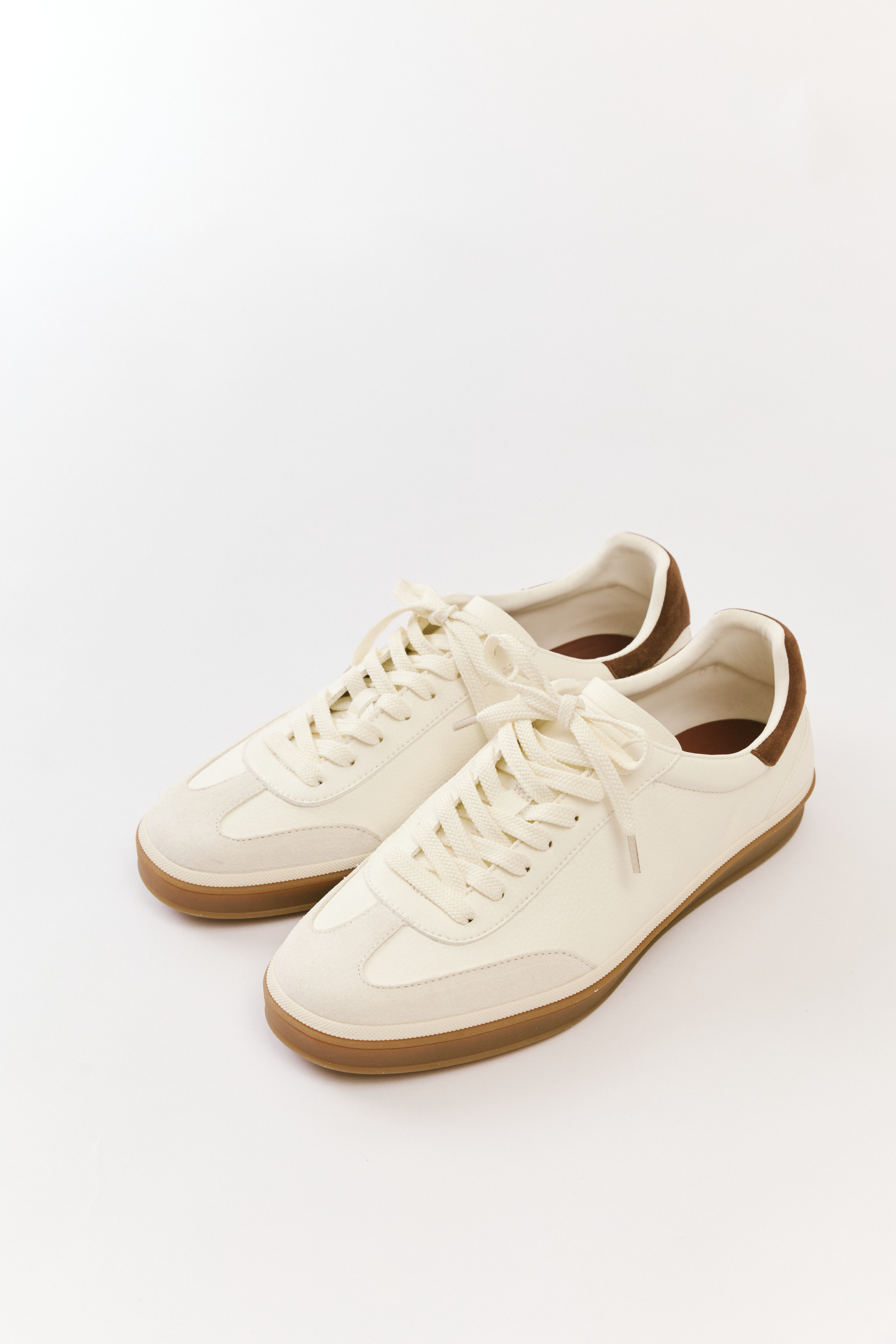 RETRO TOP-GRAIN LEATHER OLD MONEY CHUNKY SNEAKERS