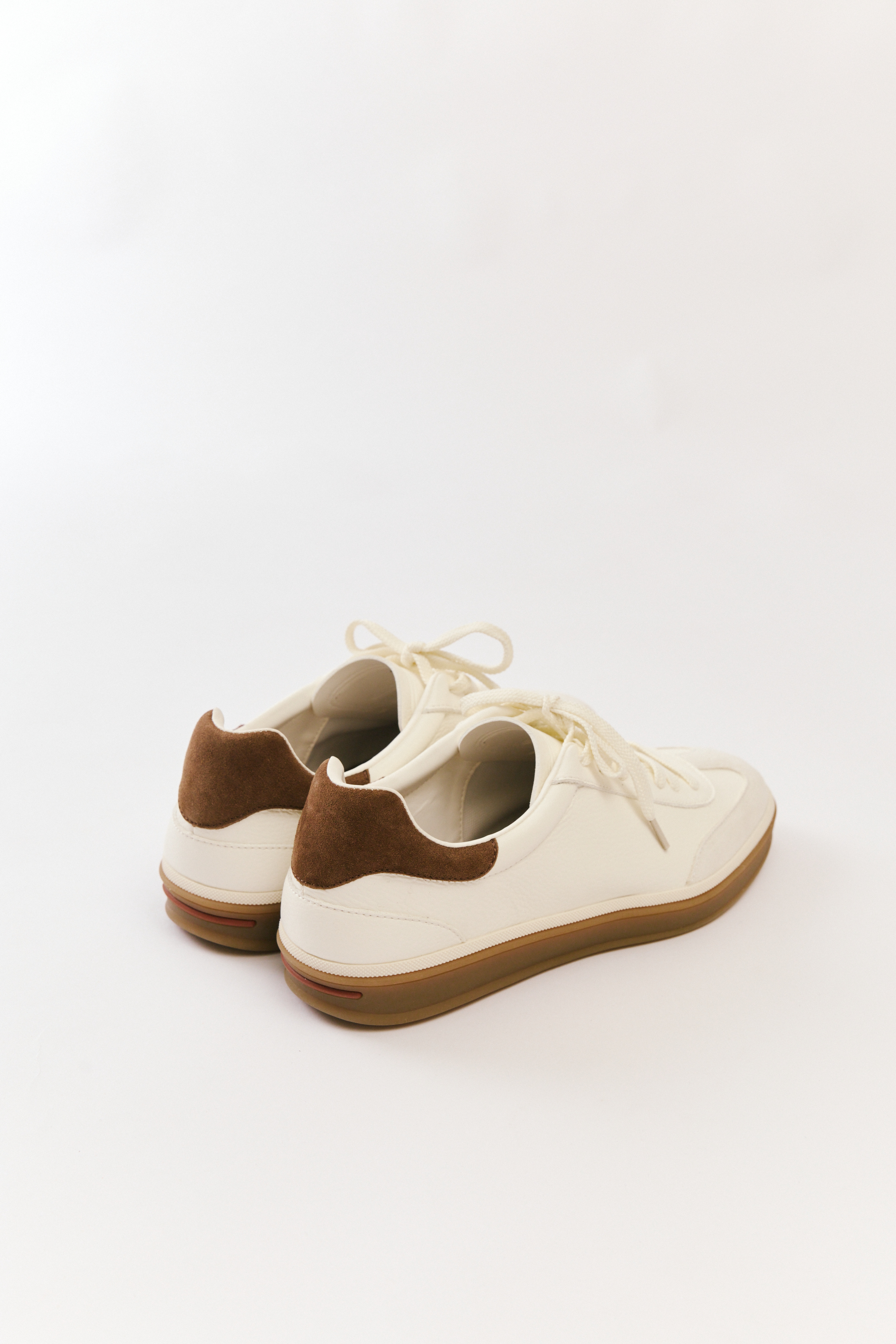 RETRO TOP-GRAIN LEATHER OLD MONEY CHUNKY SNEAKERS
