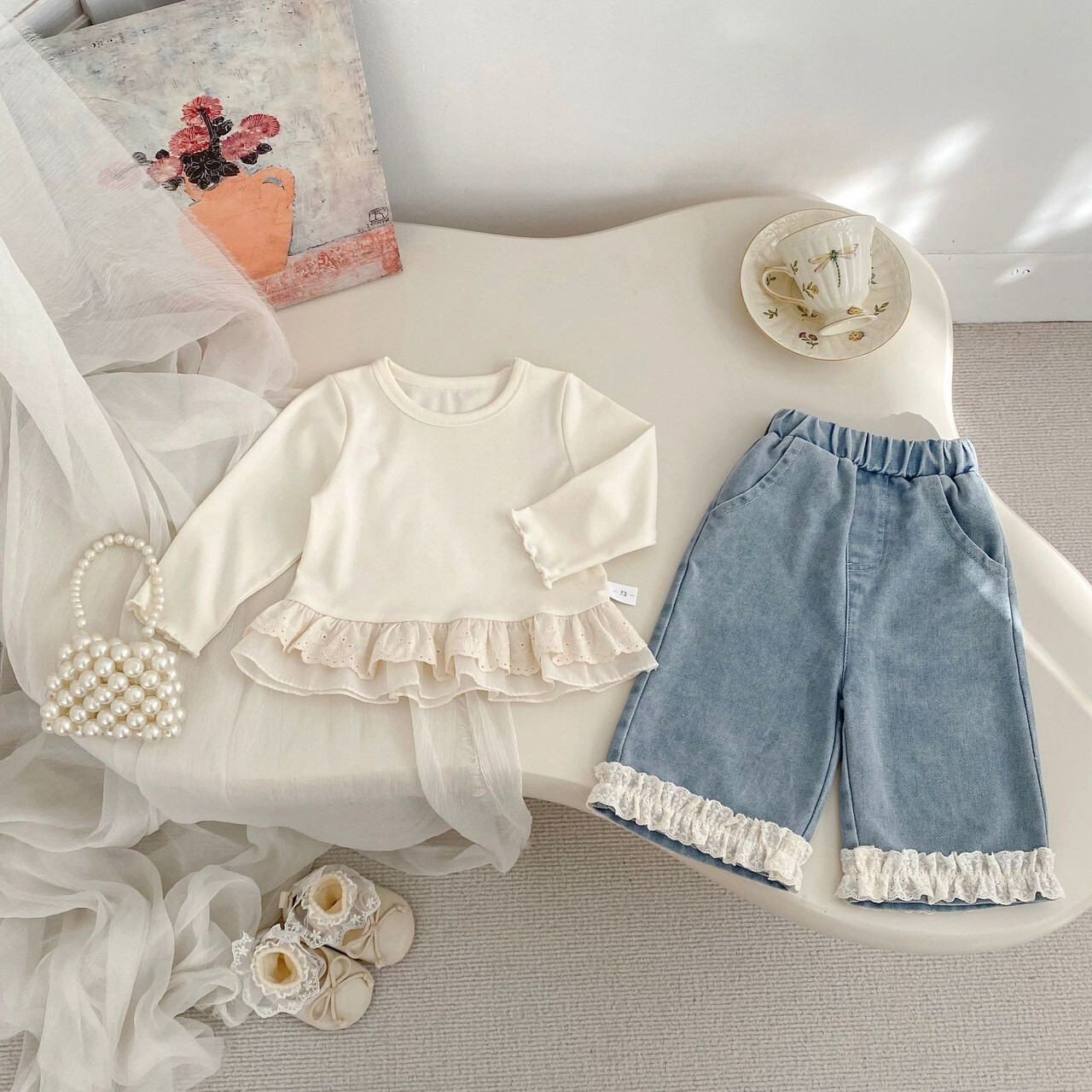 👶   秋裝 ▸ BABY花邊造型 套裝  ·͜· ♡  (＊可拆售）