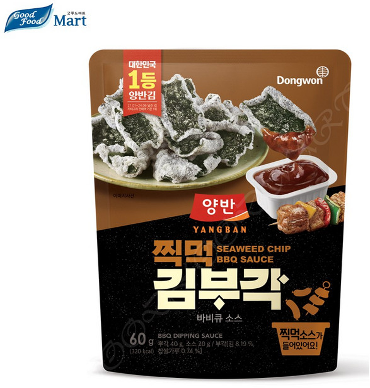 DH113 兩班 炸紫菜脆片*沾醬版* - BBQ味 60g EXP:27.01.14