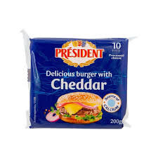 [Chilled] PRESIDENT Hamburger Cheese Slices 200g