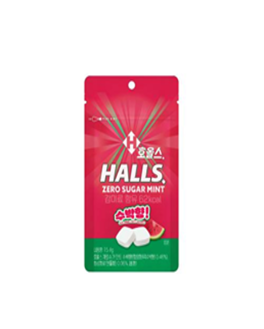 DH079 Halls ZERO SUGAR MINT 西瓜味 15.4g EXP:27.02.07