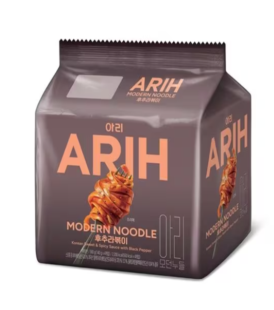 DH060 BTS 聯乘款 - ARIH Modern 拉麵 黑胡椒辣炒年糕風味 140g (1袋4入 EXP:26.11.26