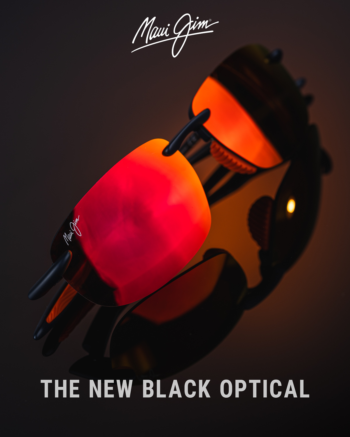 Maui Jim HO'OKIPA ULTRA AF (MJ0677SA-005) 霧黑亞洲版無框偏光太陽眼鏡全貌展示