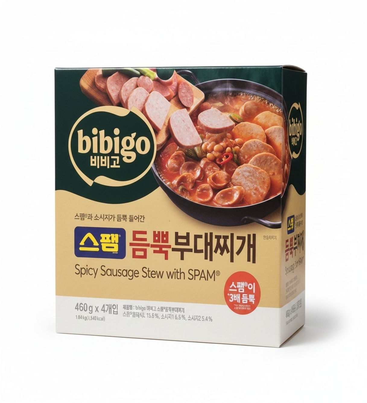 DH043 Bibigo 3倍Spam 部隊鍋 460g * 4入 EXP:27.01.27