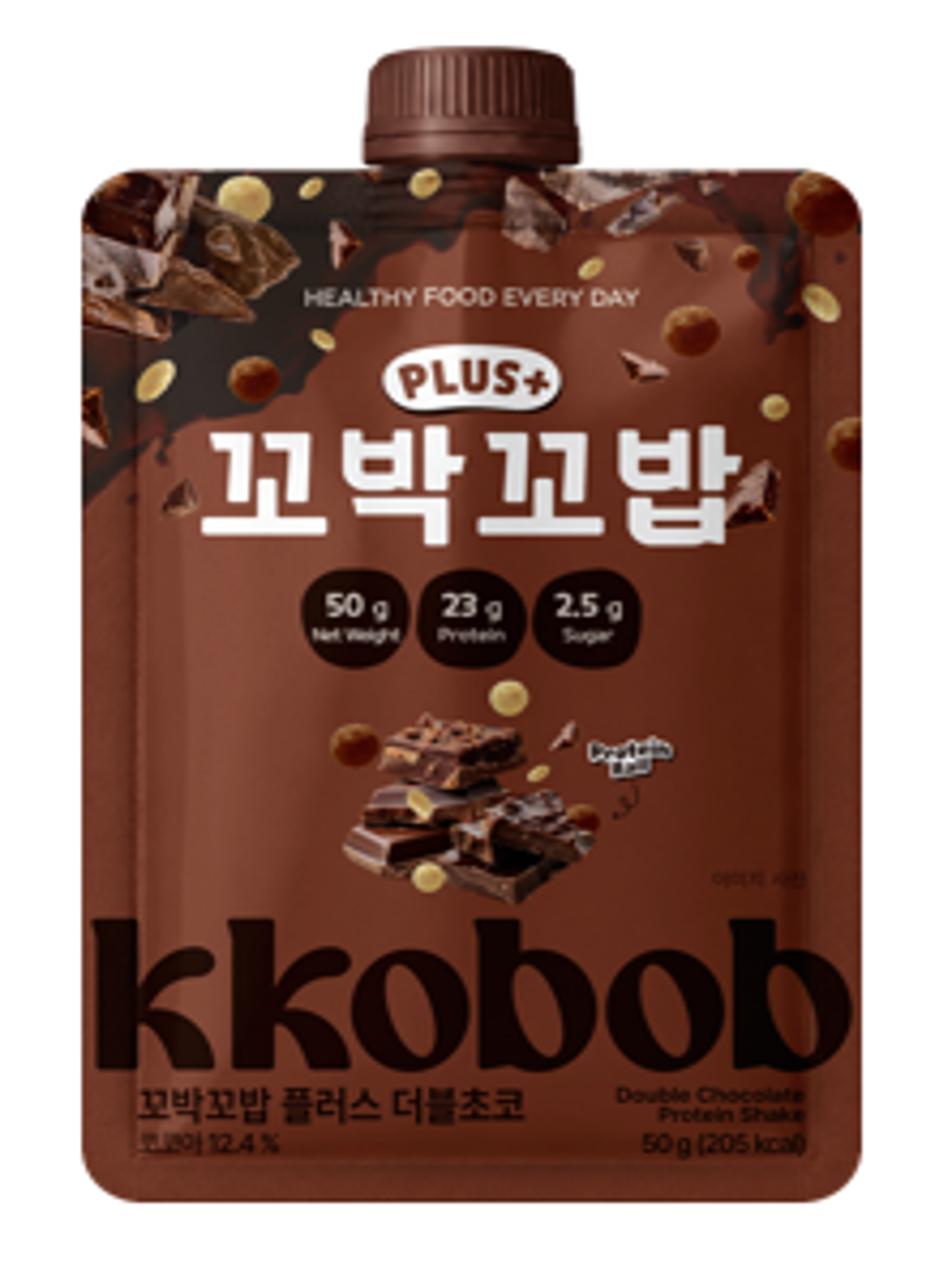 DH021 Kkobak Kkobap PLUS 高蛋白低糖減肥代餐 - 雙重朱古力味 1袋7包 EXP:2028-05-26
