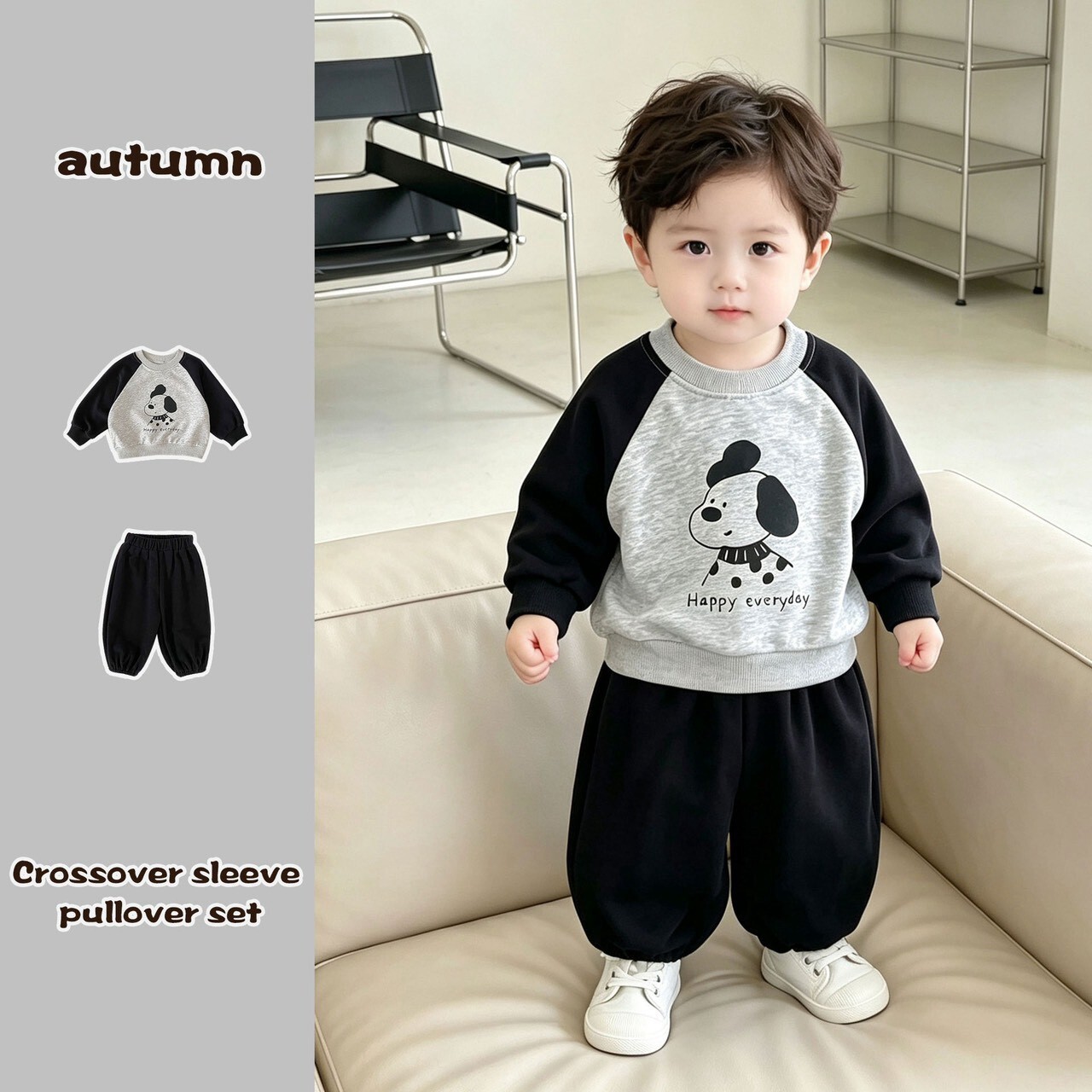 👶   秋裝 ▸ BABY 可愛狗狗套裝    ༘ ♡