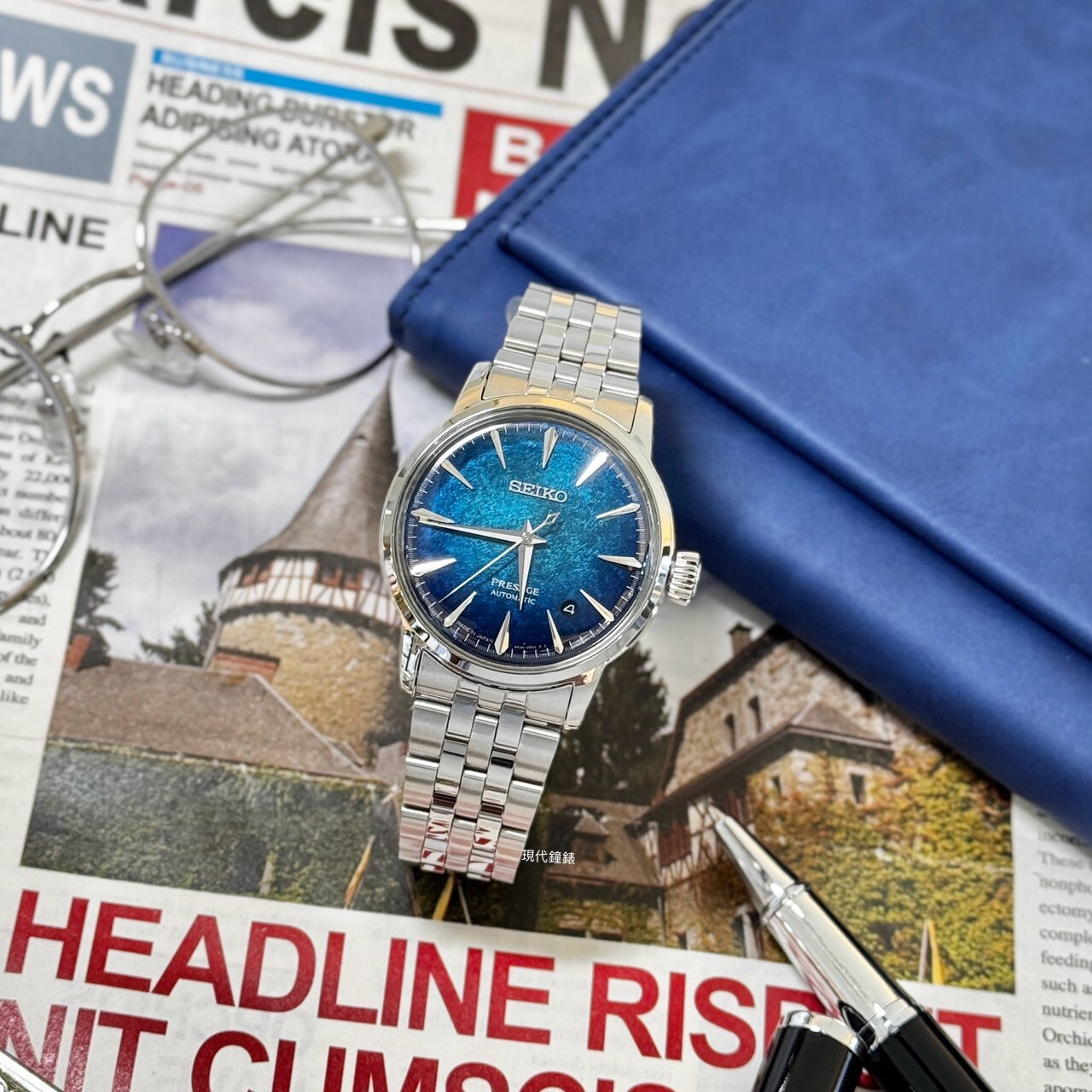 【SEIKO 精工】Presage Cocktail Time 調酒師系列 4R35-04A0F 38.5mm 現代鐘錶