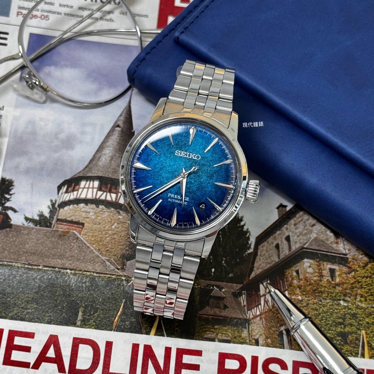 【SEIKO 精工】Presage Cocktail Time 調酒師系列 4R35-04A0F 38.5mm 現代鐘錶