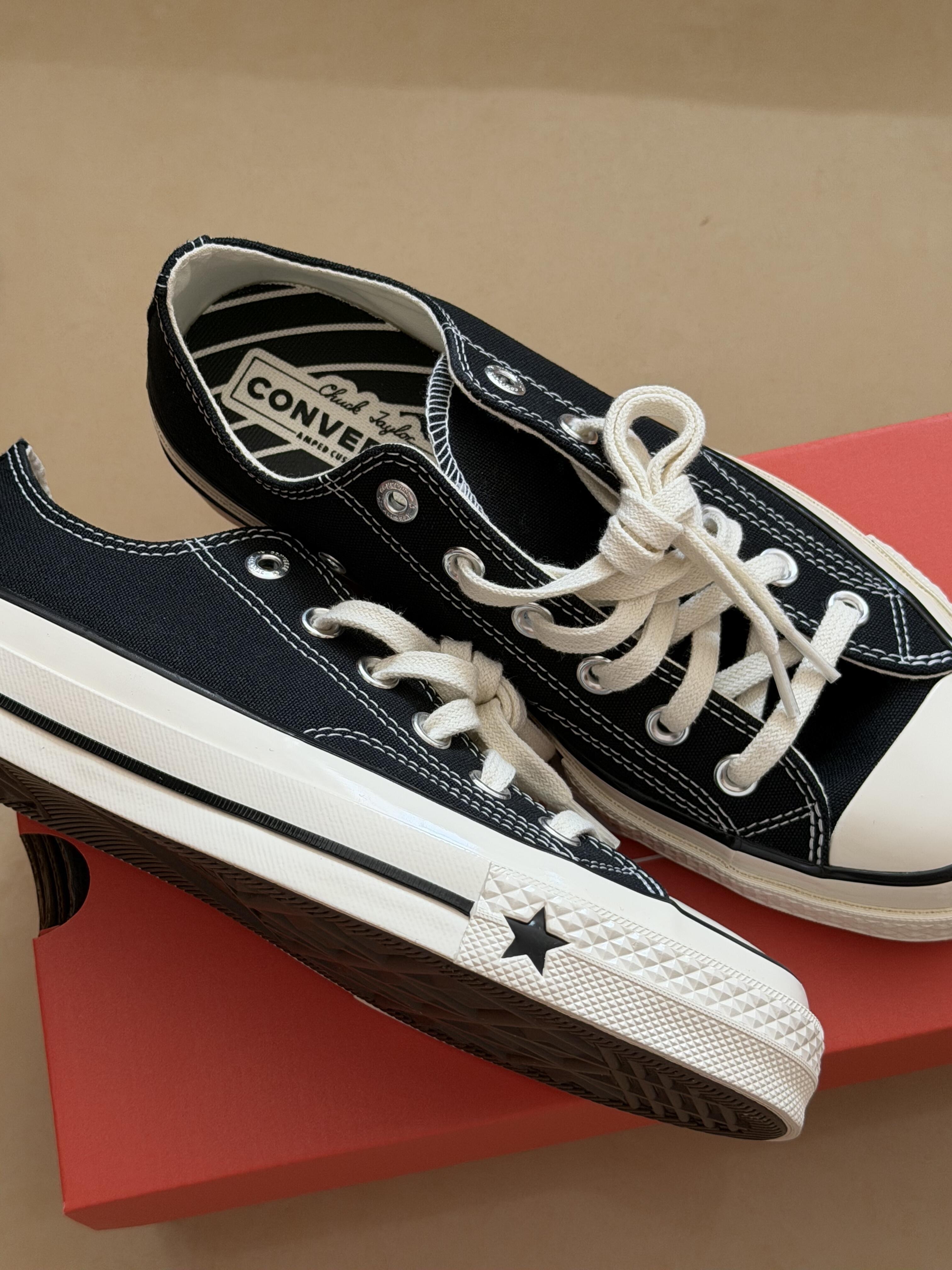 【預購】劉知珉 實著 CONVERSE 經典黑 霧霾藍 奶油白 Chuck 70X 低筒 男女鞋 帆布鞋 aespa Karina 同款 A24228C A24234C