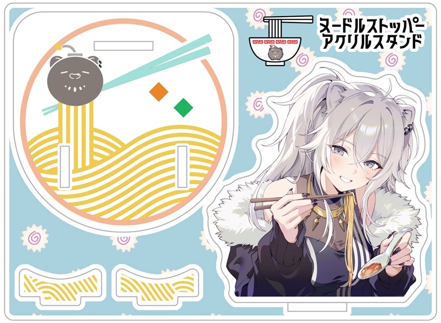 C108「同人代購」[Melonbooks代購」ミルクランプ - 獅白ぼたん ヌードルストッパーアクリルスタンド