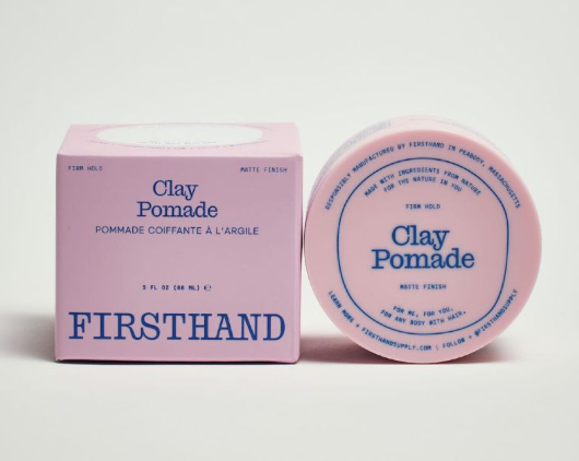 美國 FIRSTHAND SUPPLY | CLAY POMADE 天然啞色混合髮泥髮油 3oz