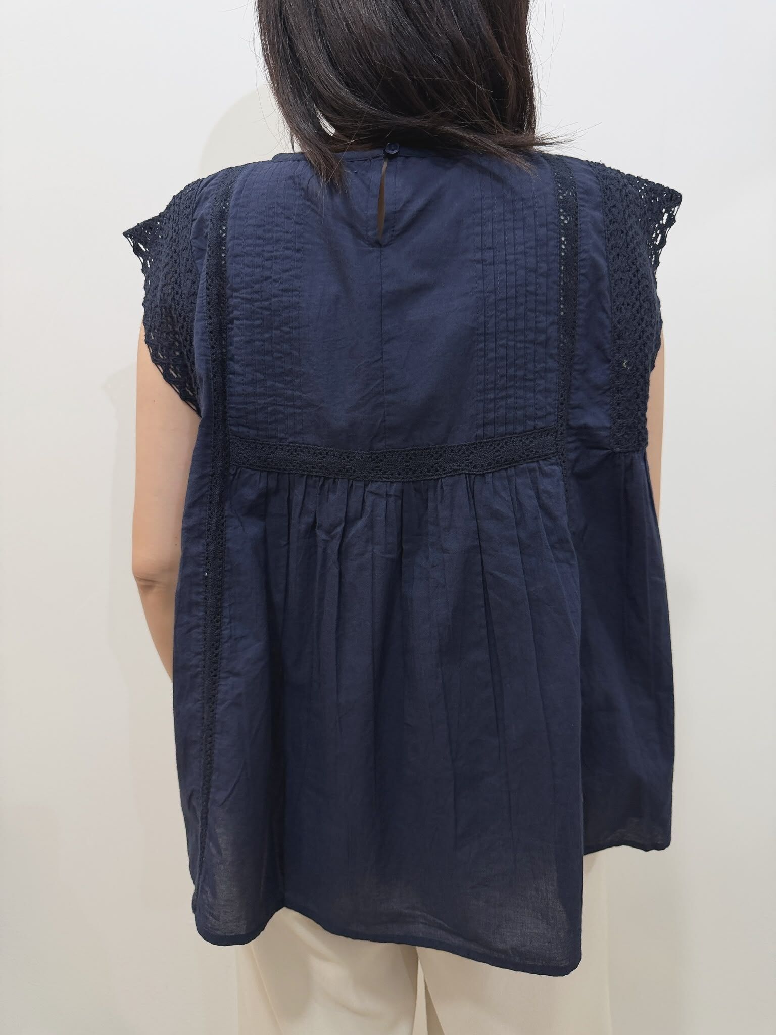 ODO 純棉蕾絲拼接無袖上衣 SUMMER SALE