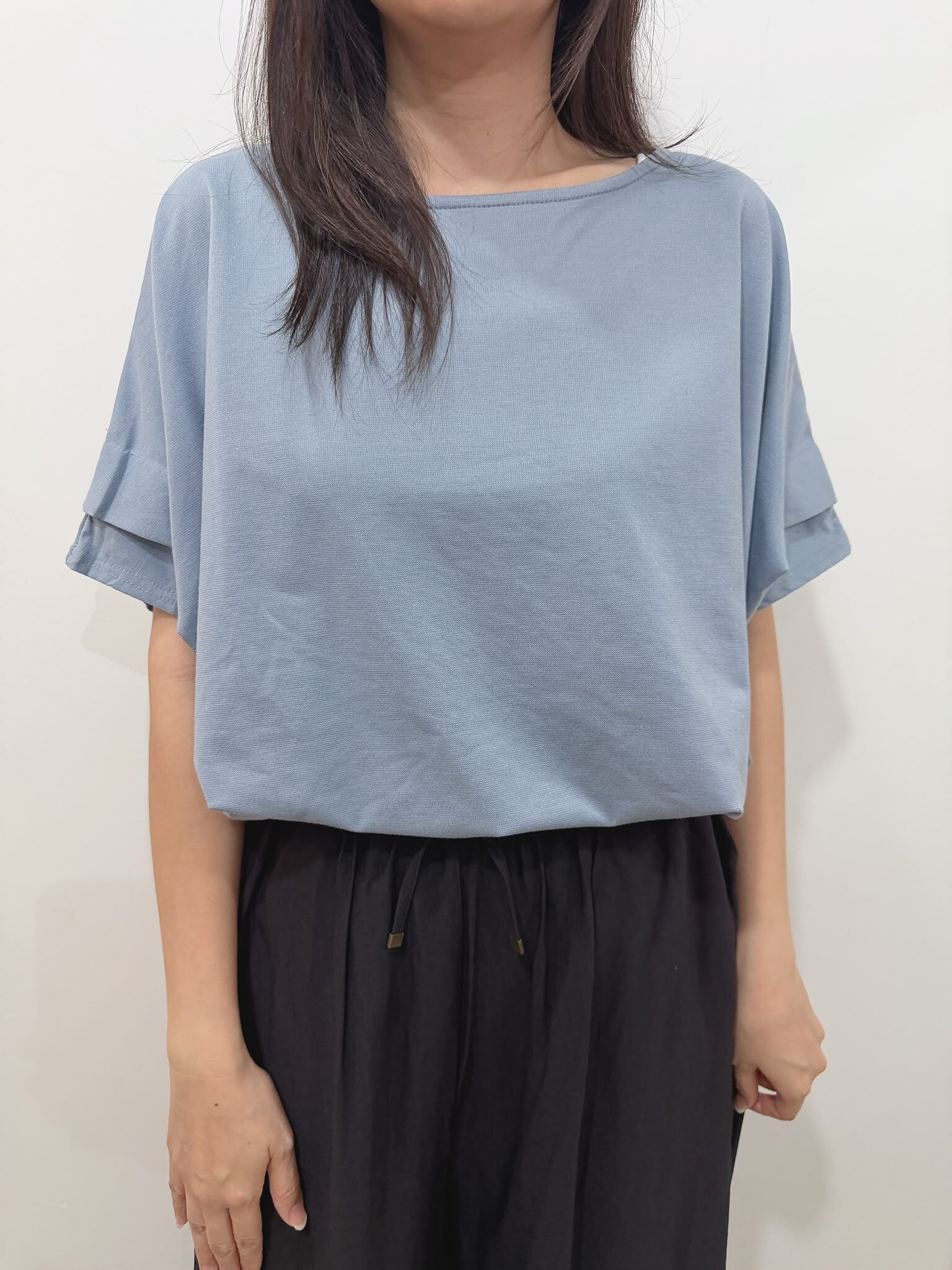 MW 接觸冷感 波浪袖 TOP