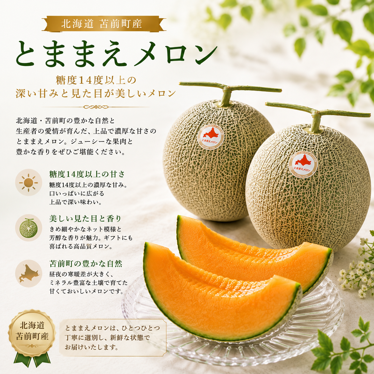 日本北海道橙肉蜜瓜(1.2K)-1個