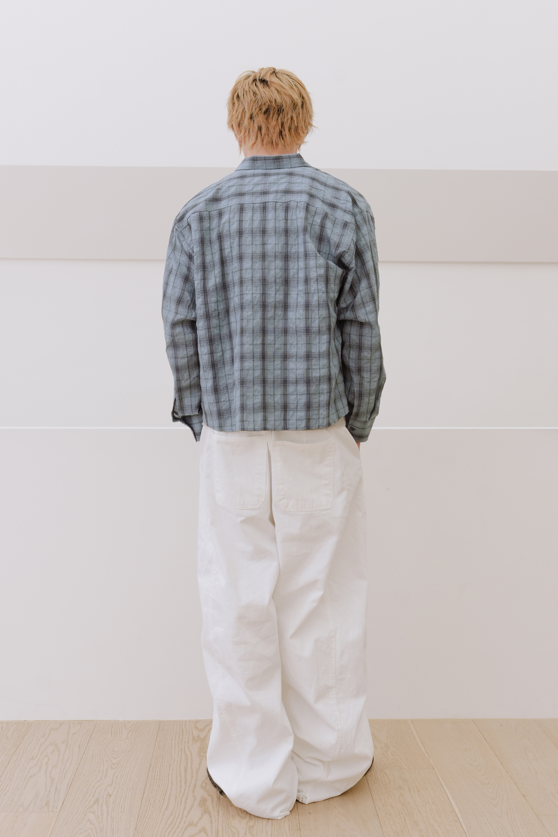check crop shirt #襯衫