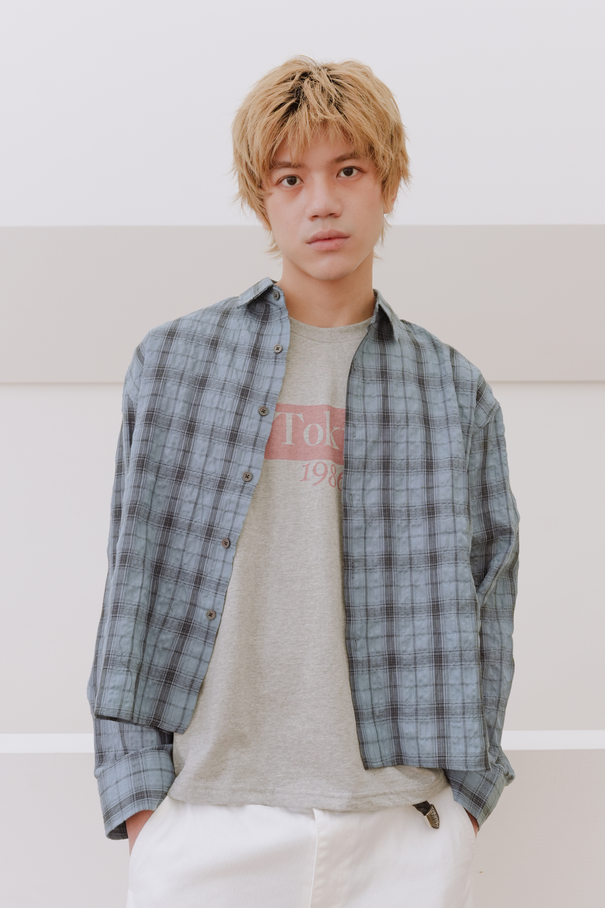 check crop shirt #襯衫