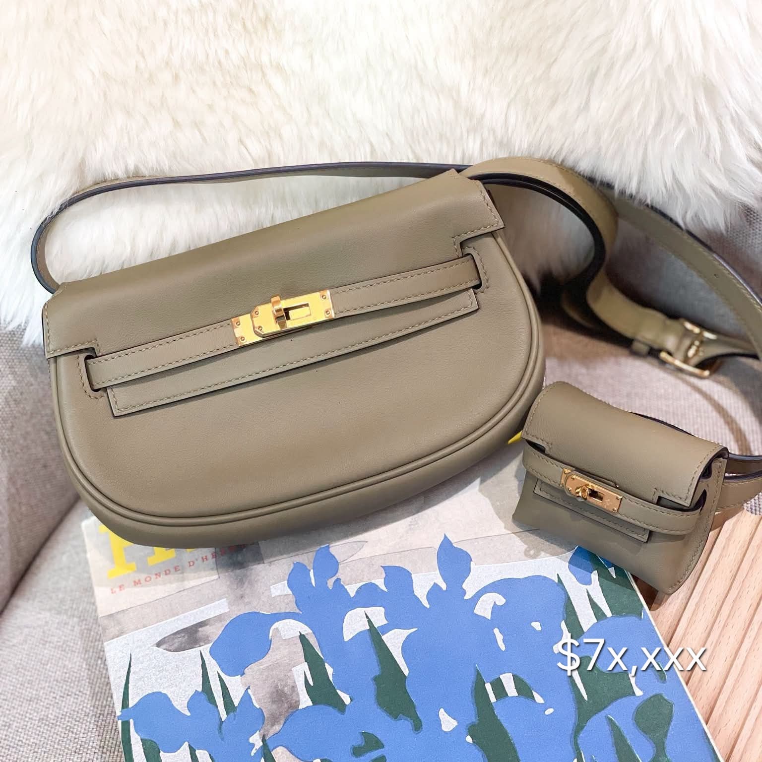 Preloved Hermès Kelly Moove Swift Leather Beige Marfa GHW HK$7x,xxx (HK$2,000 即時落訂)