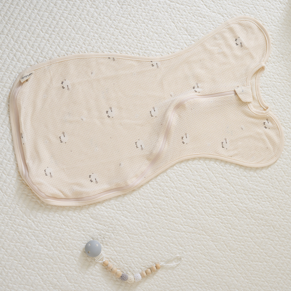 lolbaby 韓國 蝶型包巾baby swaddle 0-5m免脫換尿布-S號｜空氣衣款｜晚安綿羊