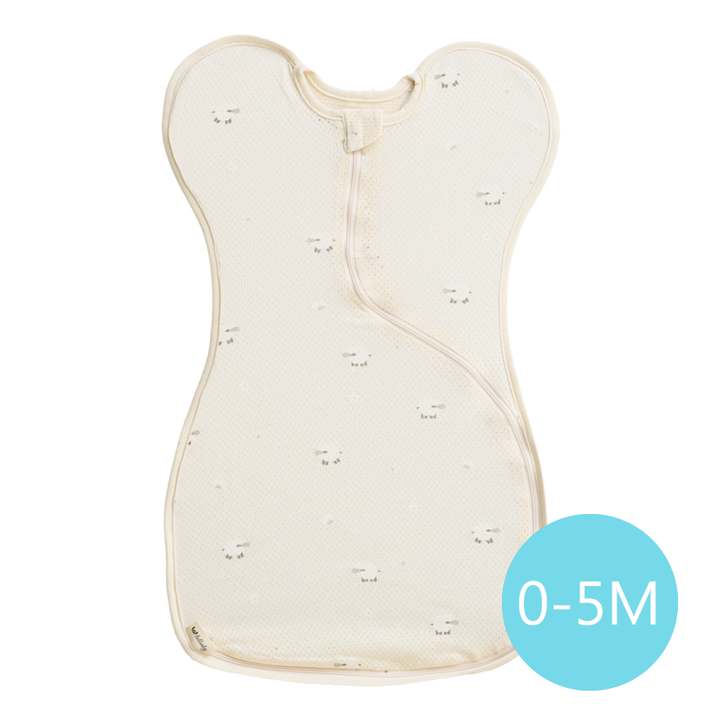 lolbaby 韓國 蝶型包巾baby swaddle 0-5m免脫換尿布-S號｜空氣衣款｜晚安綿羊