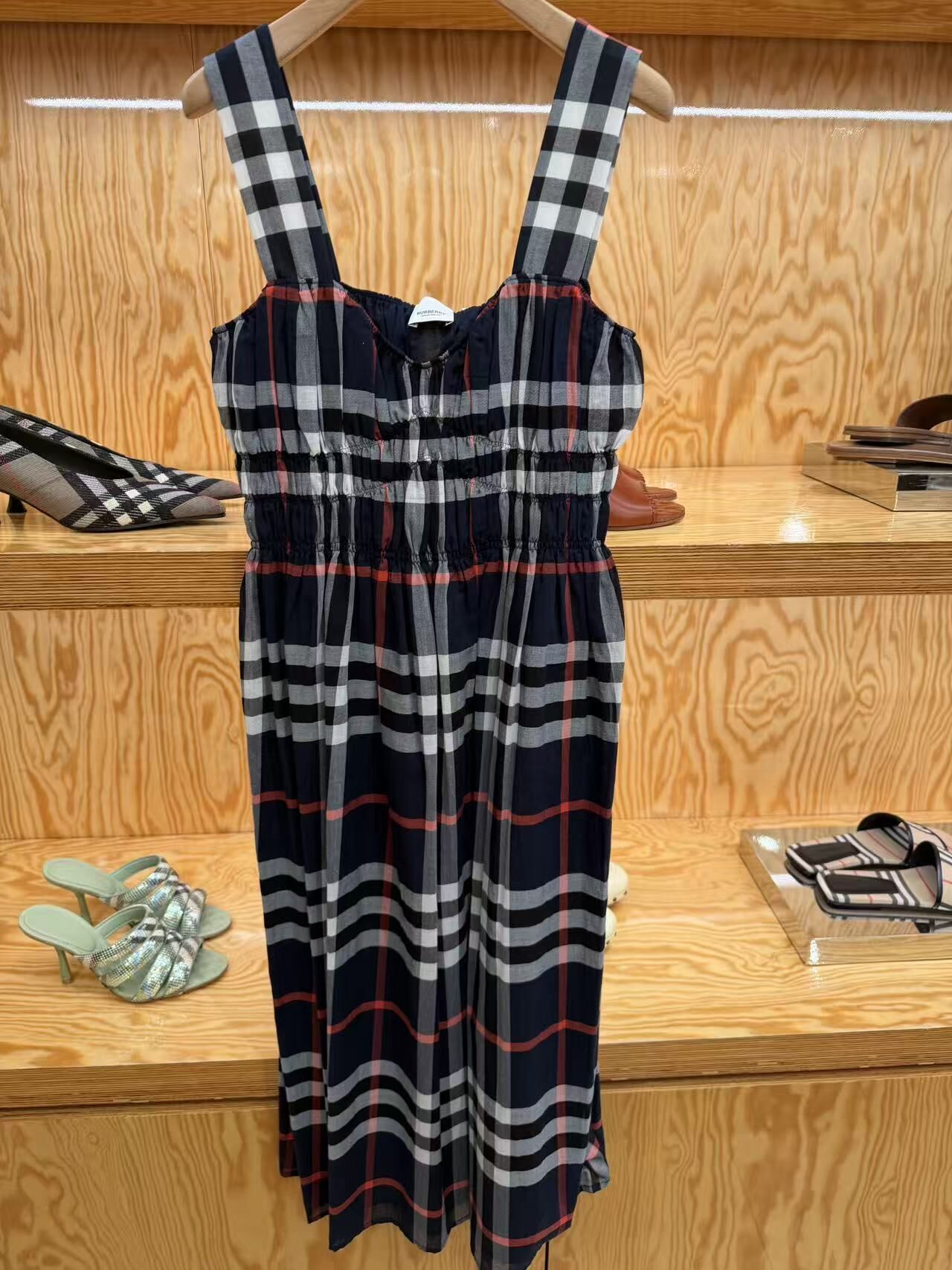 Burberry Delilah check dress navy