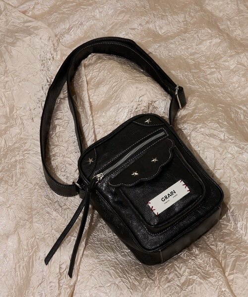 GRAIN / Vintage Star Studded Mini Shoulder Bag