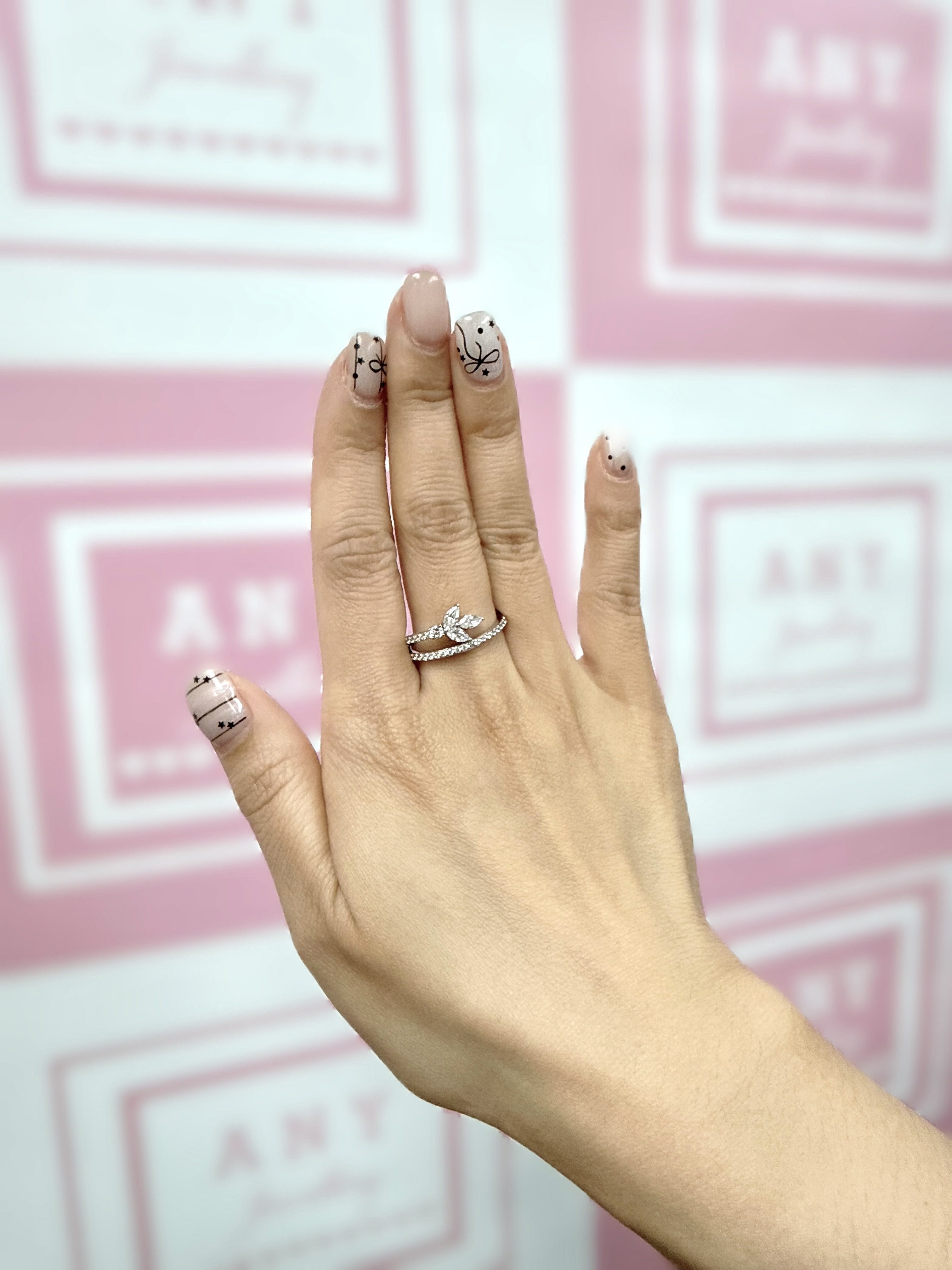 AR21 R7028   Winged Ring Zirconia - Zirconia   Hot Item!!$688
