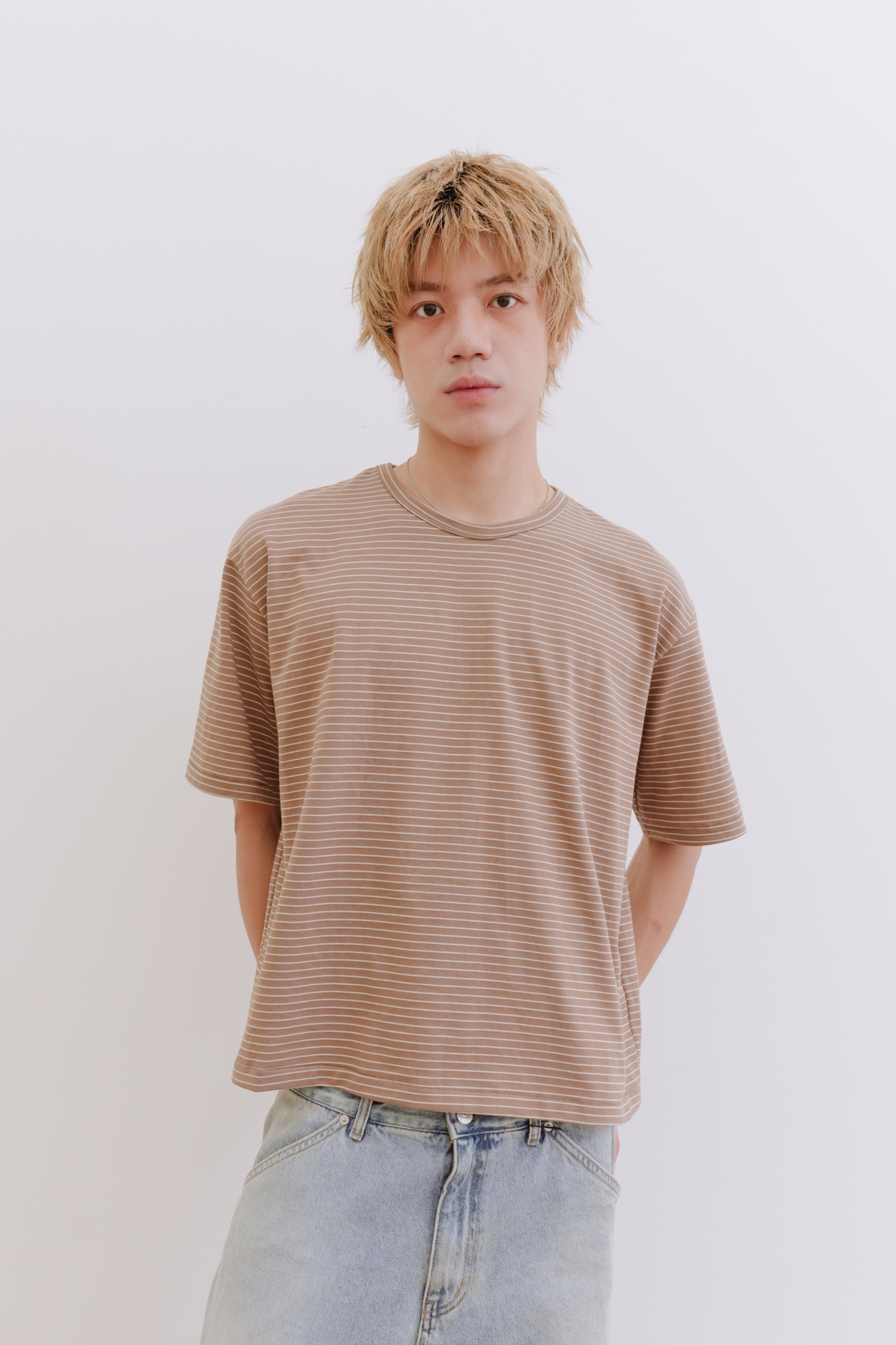 fine stripe tee #上衣