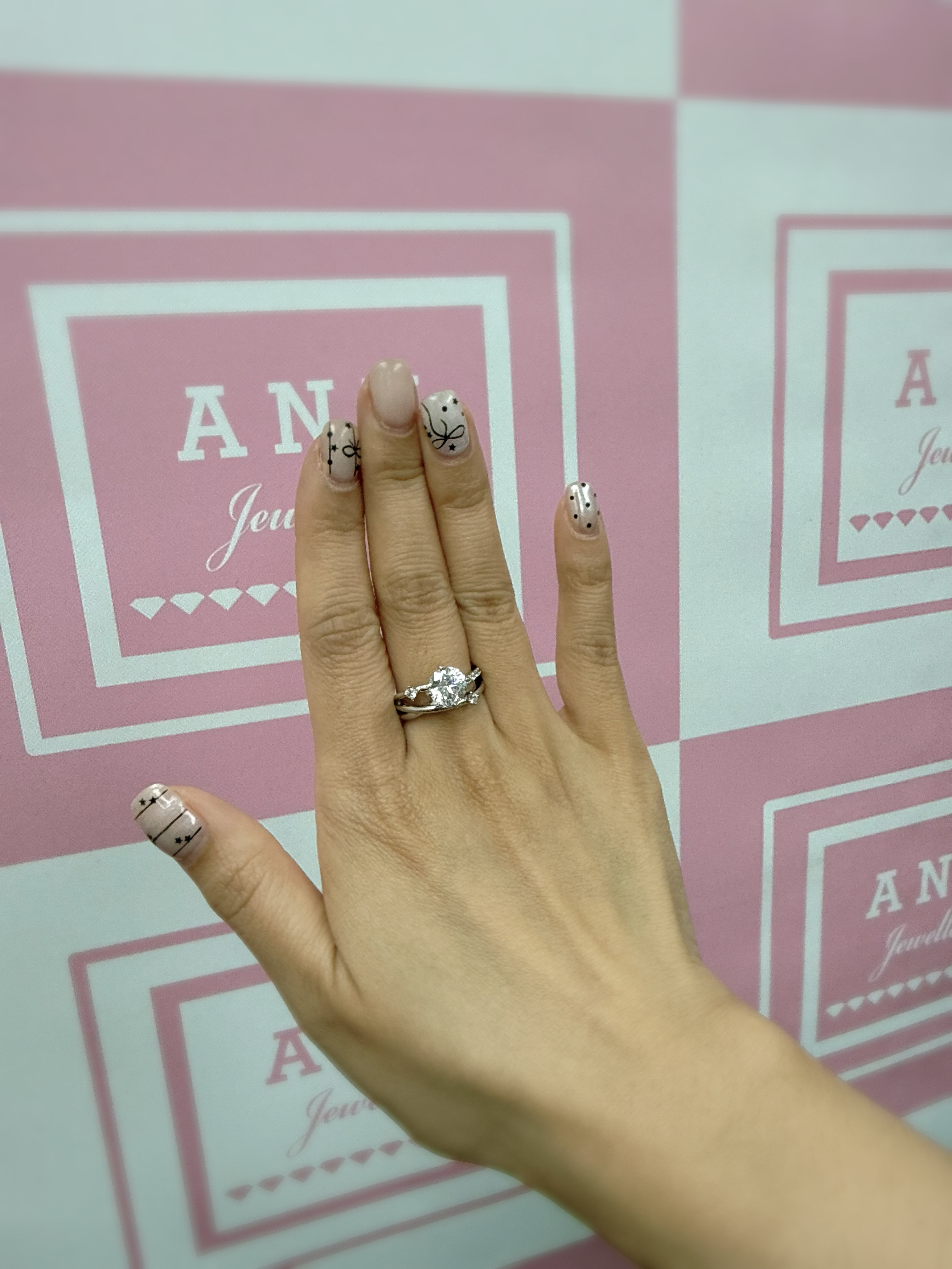 AR15 R6774 BCLU-R 1.5 Carat Galaxy Ring  (Free Upgrate to 莫桑石) $688