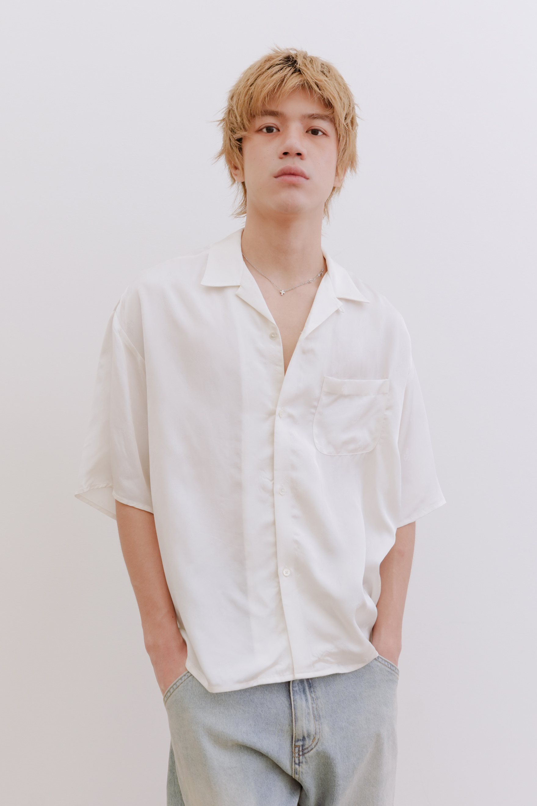 jacquard no tie shirt #襯衫