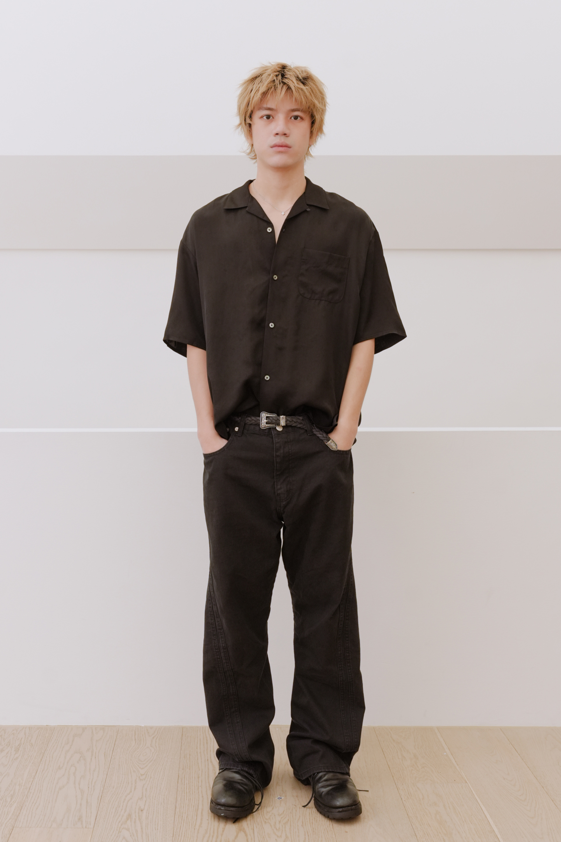 jacquard no tie shirt #襯衫