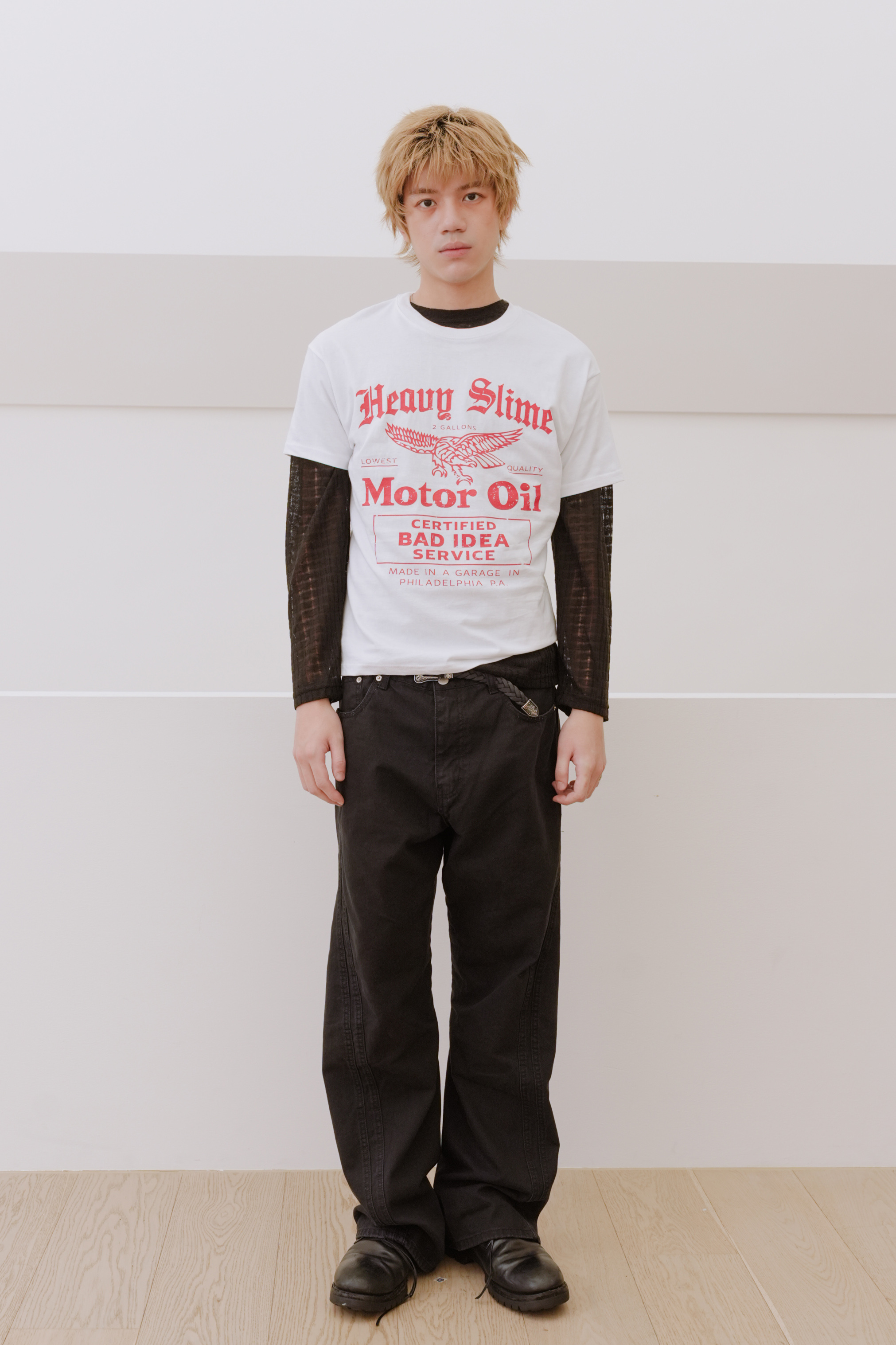 motor oil short sleeve tee #上衣